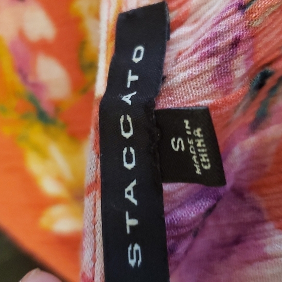 Stacatto small tank faux wrap coral with flowers - Picture 5 of 7